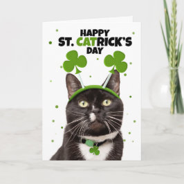 Tarjeta Festiva Feliz día de San Patricio para cualquier gato con 