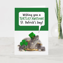 Tarjeta Festiva Feliz día de San Patricio para cualquier tortuga l