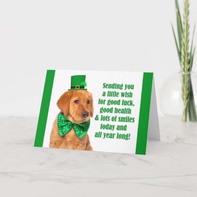 Tarjeta Festiva Feliz Día de San Patricio para cualquiera que se d (Anverso)