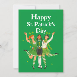 Tarjeta Festiva Feliz día de San Patricio Vintage 