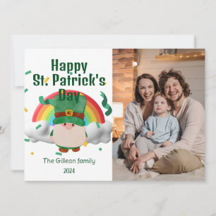 Tarjeta Festiva Feliz Día de San Patrick, foto de la familia Shamr