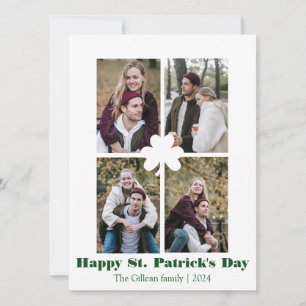 Tarjeta Festiva Feliz Día de San Patrick, foto de la familia Shamr