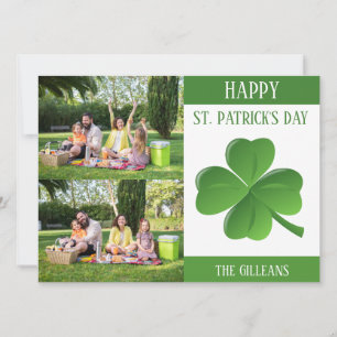 Tarjeta Festiva Feliz Día de San Patrick, foto de la familia Shamr