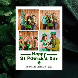 Tarjeta Festiva Feliz Día de San Patrick, foto de la familia Shamr