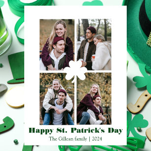Tarjeta Festiva Feliz Día de San Patrick, foto de la familia Shamr