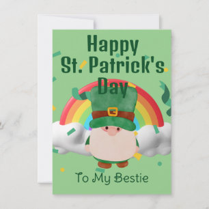Tarjeta Festiva Feliz Día de San Patrick Lucky Shamrock Simple