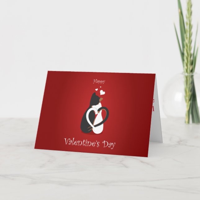Tarjeta Festiva Feliz día de San Valentín (Anverso)