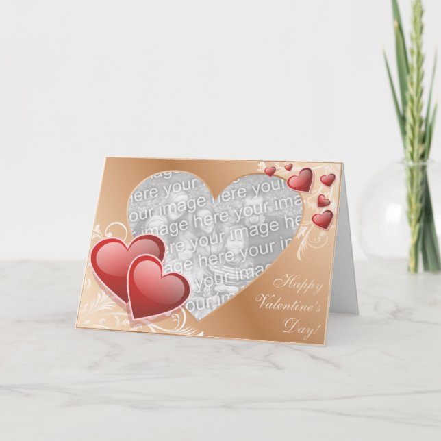 Tarjeta Festiva Feliz Día de San Valentín (Anverso)