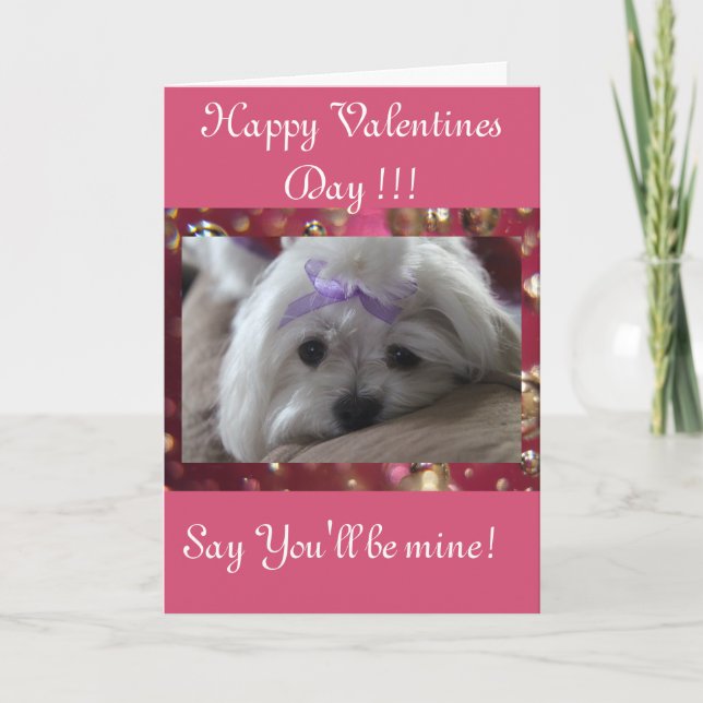 Tarjeta Festiva Feliz Día de San Valentín (Anverso)