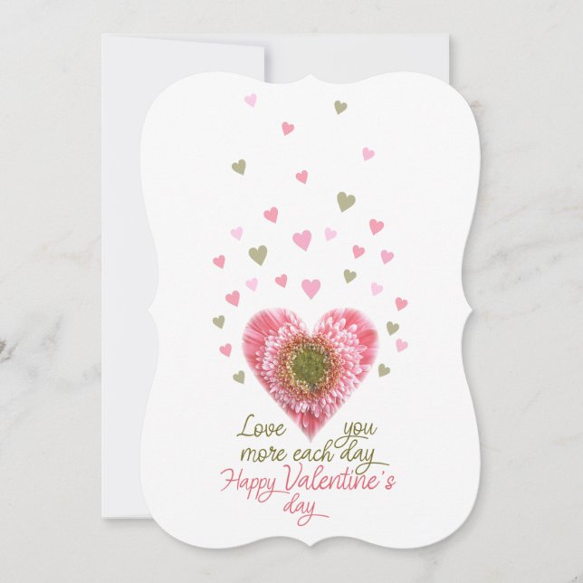 Tarjeta Festiva Feliz Día de San Valentín (Anverso)