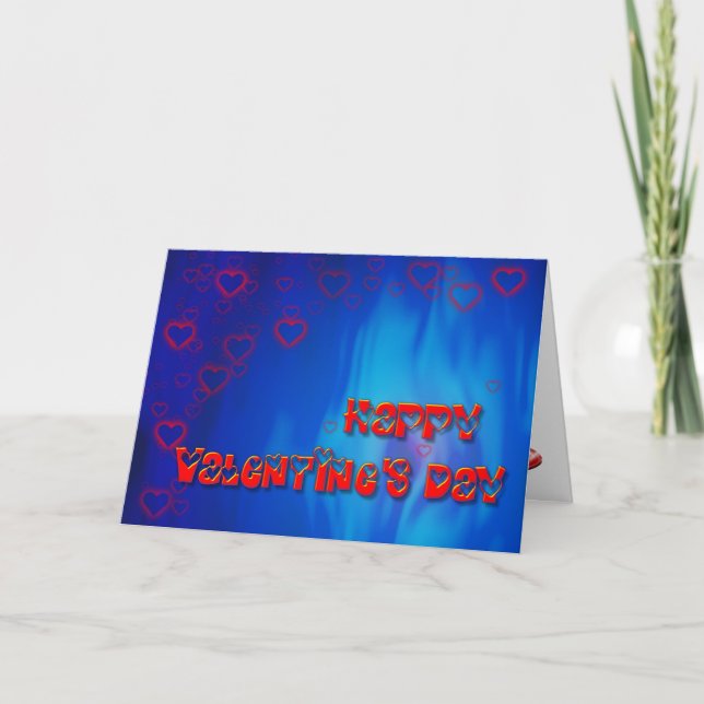 Tarjeta Festiva Feliz Día de San Valentín (Anverso)