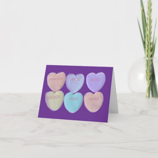 Tarjeta Festiva Feliz día de San Valentín (Anverso)