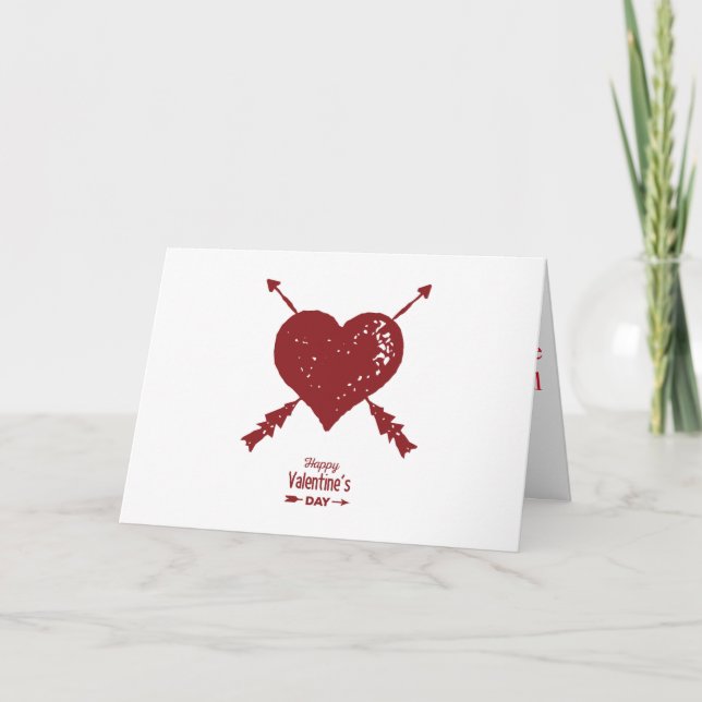 Tarjeta Festiva Feliz día de San Valentín (Anverso)