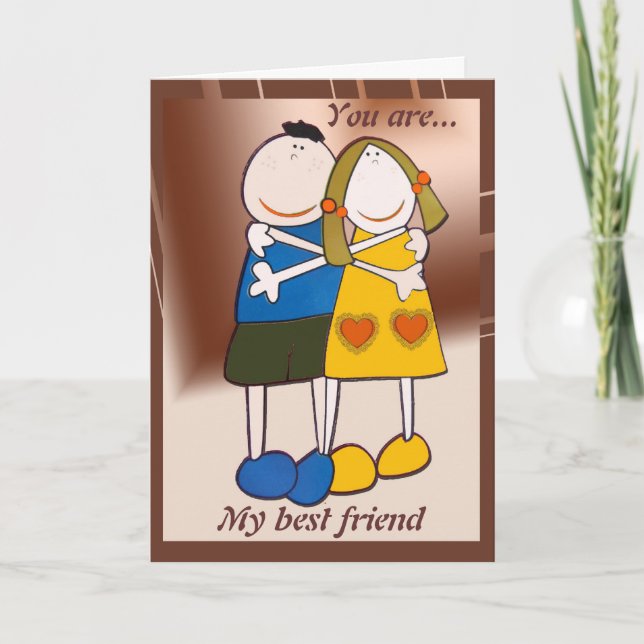 Tarjeta Festiva Feliz Día de San Valentín (Anverso)