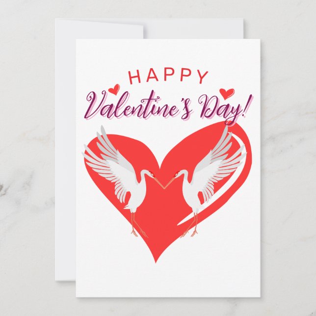 Tarjeta Festiva Feliz día de San Valentín (Anverso)