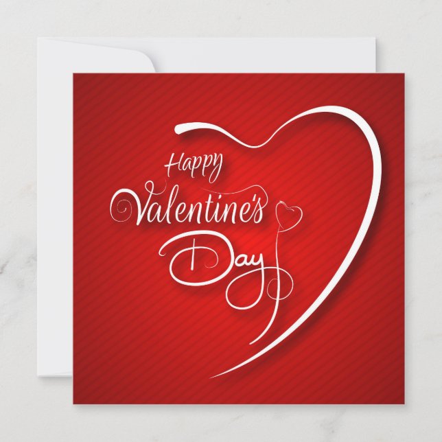 Tarjeta Festiva Feliz Día de San Valentín (Anverso)