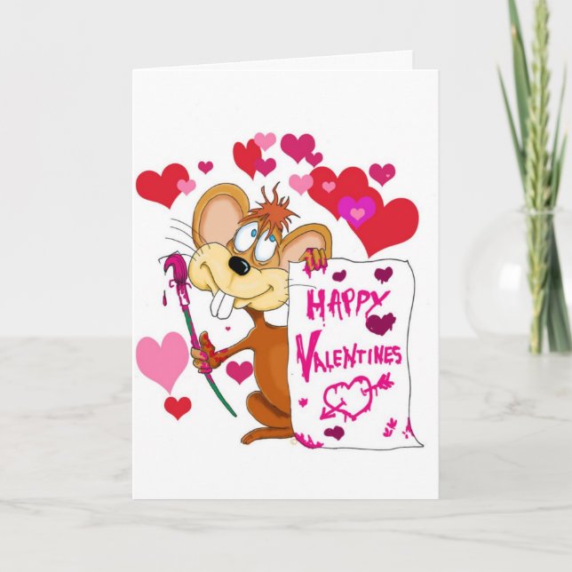 Tarjeta Festiva Feliz Día de San Valentín (Anverso)