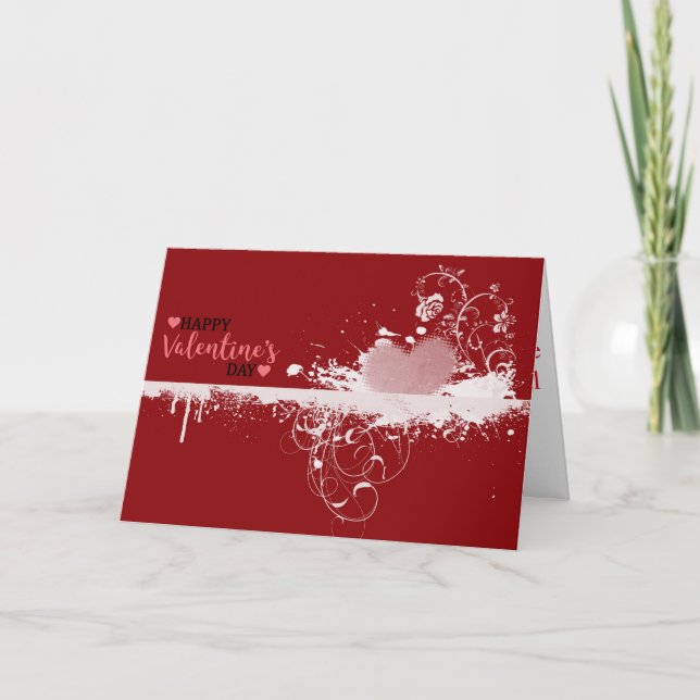Tarjeta Festiva Feliz día de San Valentín (Anverso)