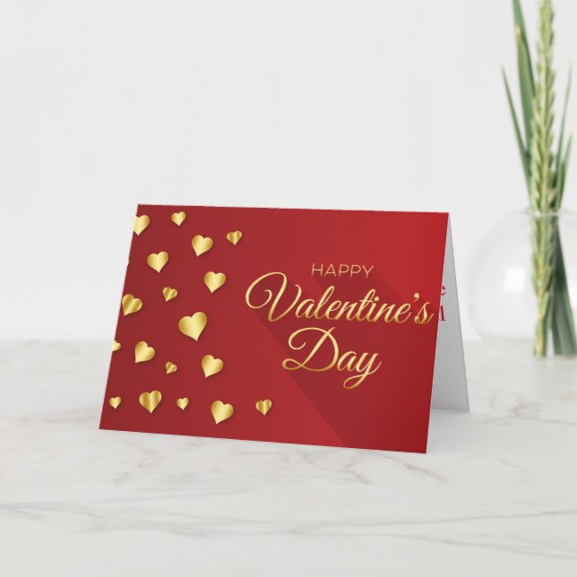 Tarjeta Festiva Feliz día de San Valentín (Anverso)