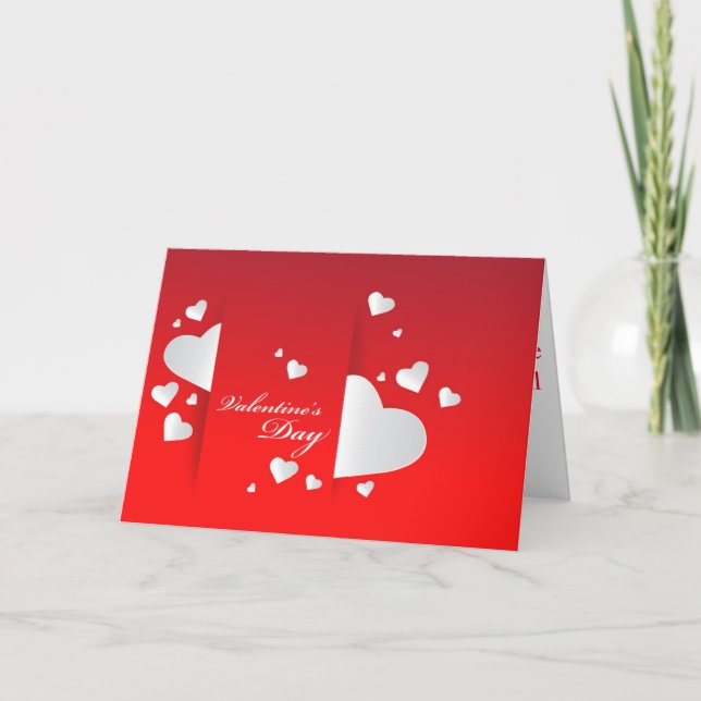 Tarjeta Festiva Feliz día de San Valentín (Anverso)