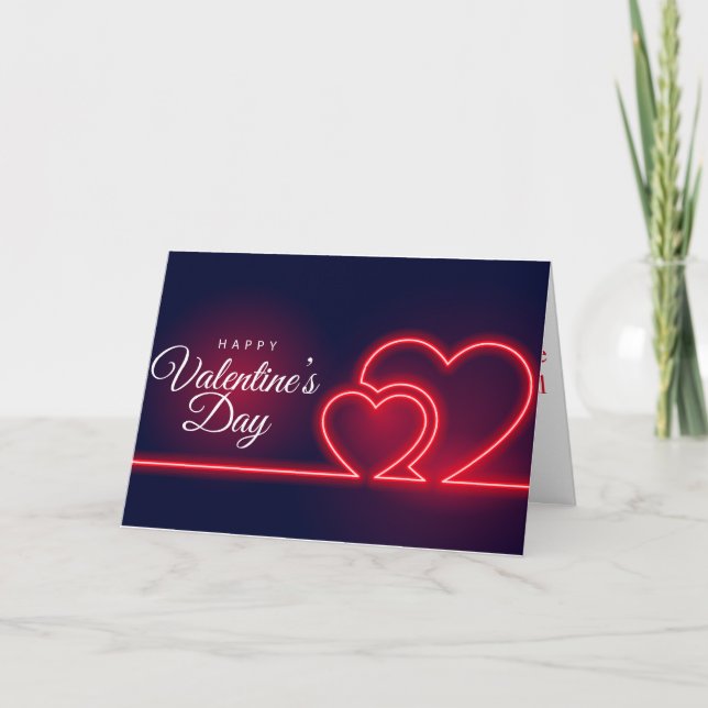 Tarjeta Festiva Feliz día de San Valentín (Anverso)