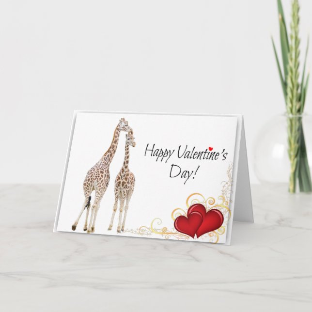 Tarjeta Festiva Feliz Día de San Valentín (Anverso)