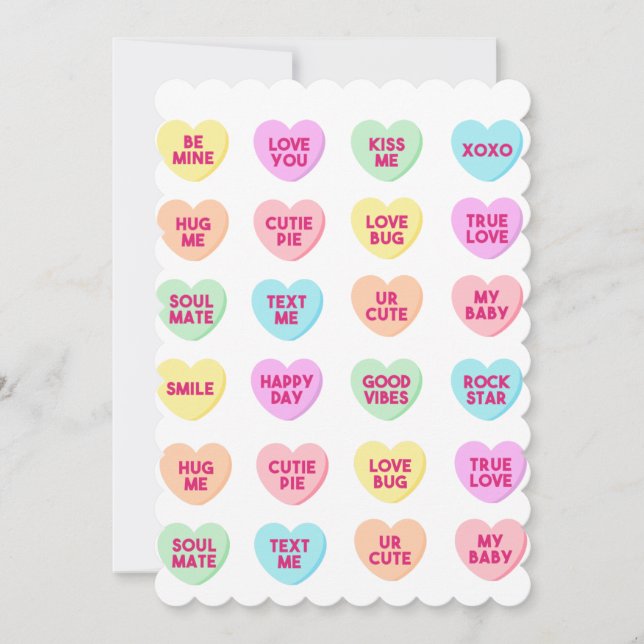 Tarjeta Festiva Feliz Día de San Valentín (Anverso)