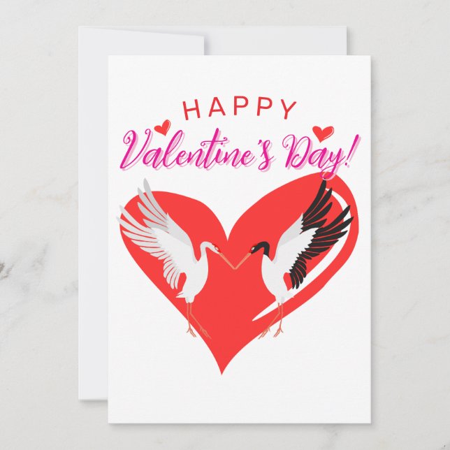 Tarjeta Festiva Feliz Día de San Valentín (Anverso)