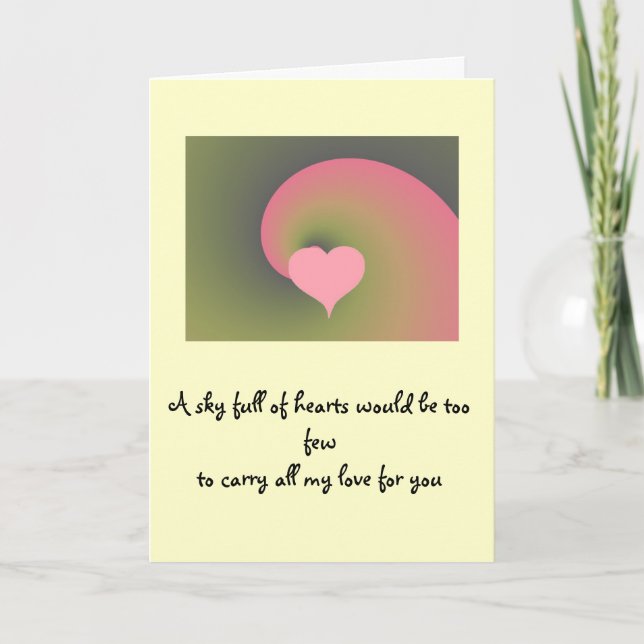 Tarjeta Festiva Feliz Día de San Valentín (Anverso)