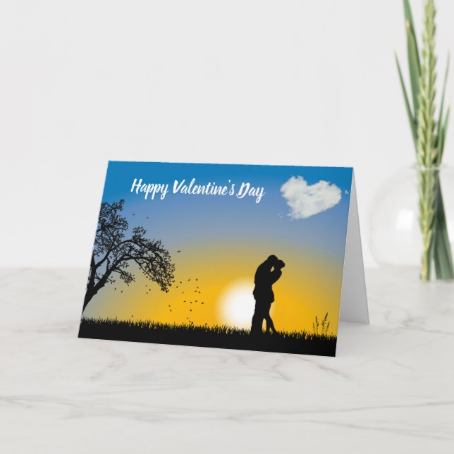 Tarjeta Festiva Feliz Día de San Valentín (Anverso)