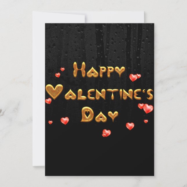 Tarjeta Festiva Feliz día de San Valentín (Anverso)