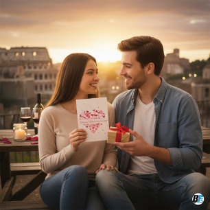 Tarjeta Festiva Feliz día de San Valentín