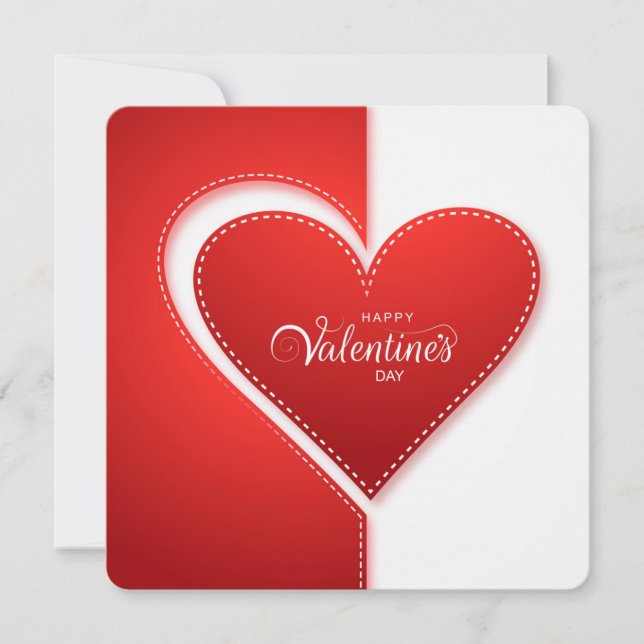 Tarjeta Festiva Feliz Día de San Valentín (Anverso)