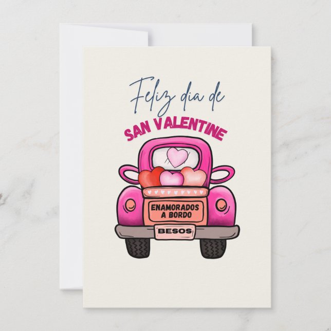 Tarjeta Festiva feliz día de san valentín (Anverso)