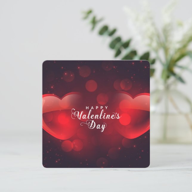 Tarjeta Festiva Feliz Día de San Valentín (Anverso de pie)