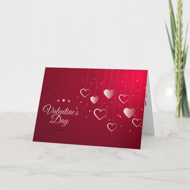 Tarjeta Festiva Feliz día de San Valentín (Anverso)