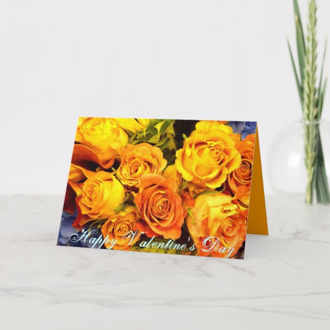 Tarjeta Festiva Feliz Día de San Valentín (Anverso)