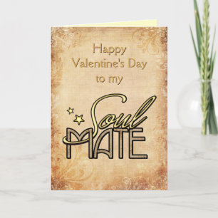 Tarjeta Festiva Feliz Día de San Valentín a mi alma gemela
