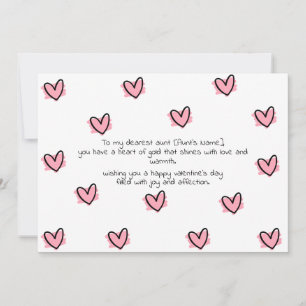 Tarjeta Festiva Feliz Día De San Valentín a mi tía