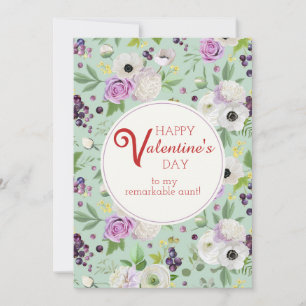 Tarjeta Festiva Feliz Día De San Valentín a mi tía