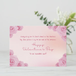Tarjeta Festiva Feliz Día De San Valentín a mi tía