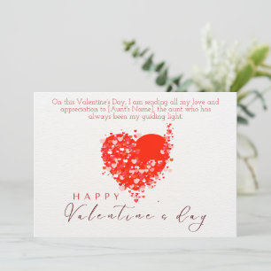 Tarjeta Festiva Feliz Día De San Valentín a mi tía
