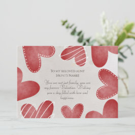 Tarjeta Festiva Feliz Día De San Valentín a mi tía