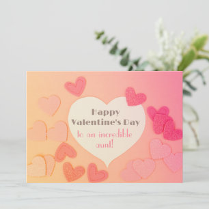 Tarjeta Festiva Feliz Día De San Valentín a mi tía