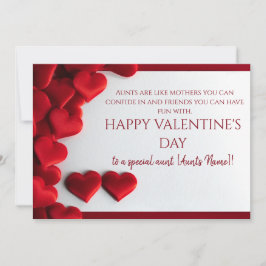 Tarjeta Festiva Feliz Día De San Valentín a mi tía