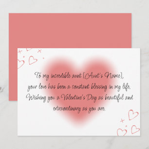 Tarjeta Festiva Feliz Día De San Valentín a mi tía