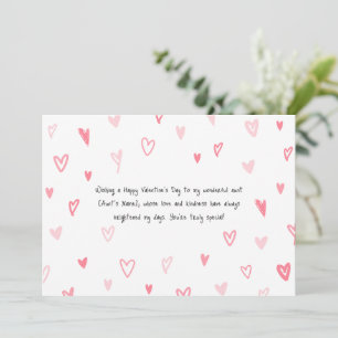 Tarjeta Festiva Feliz Día De San Valentín a mi tía