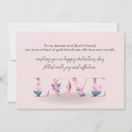 Tarjeta Festiva Feliz Día De San Valentín a mi tía