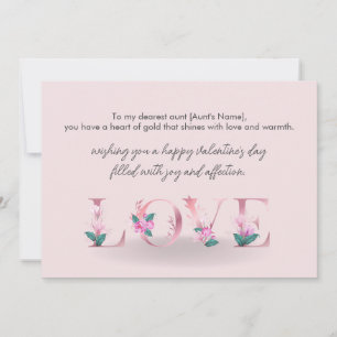 Tarjeta Festiva Feliz Día De San Valentín a mi tía