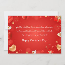 Tarjeta Festiva Feliz Día De San Valentín a mi tía